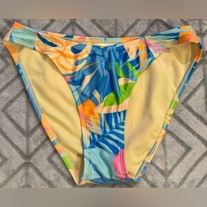 Wild Fable Sz Sm (4-6) Bright Floral Bikini Beach Caribbean Tropical Bottom NWOT